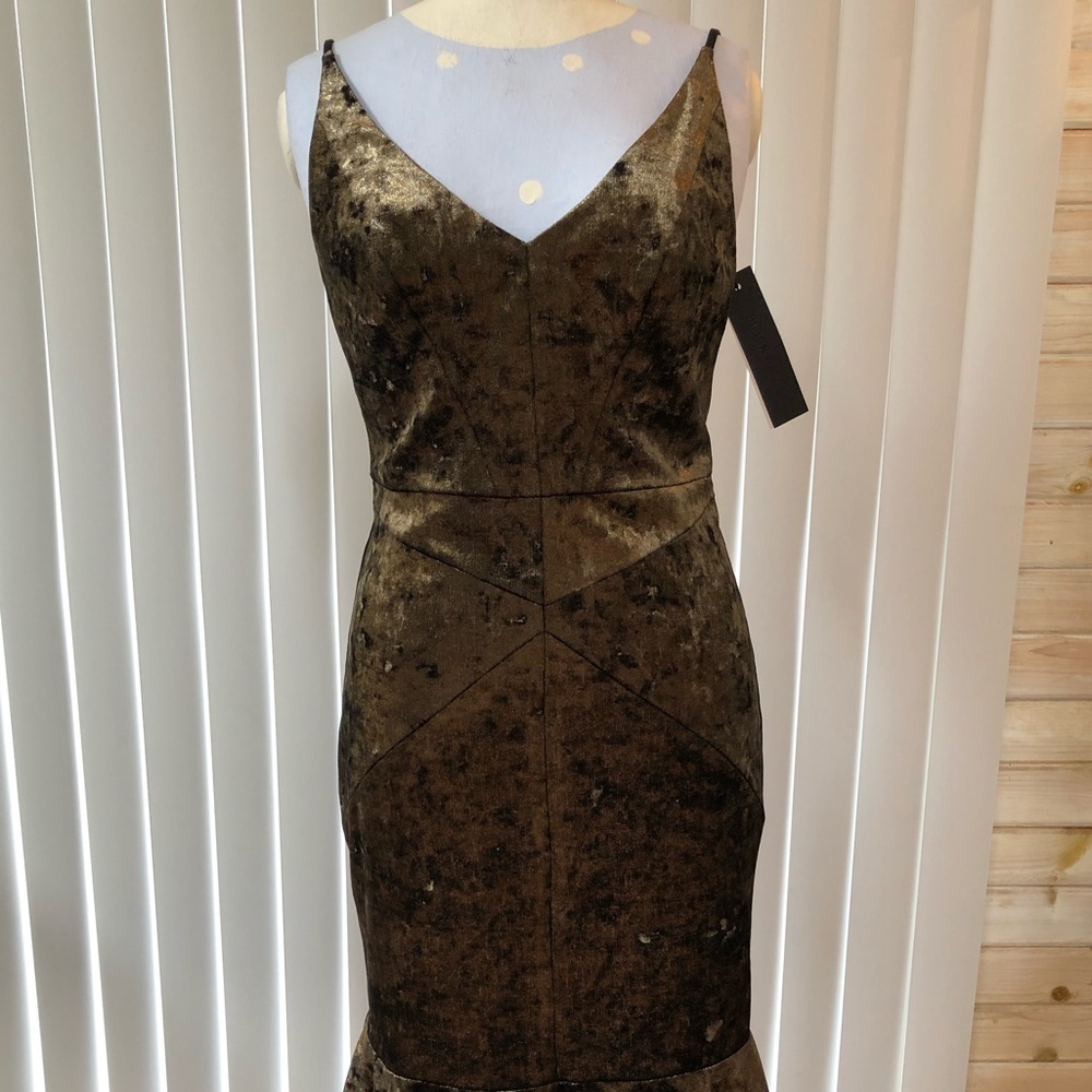 Janie Bryant for Black Halo Velvet Midi Dress 10